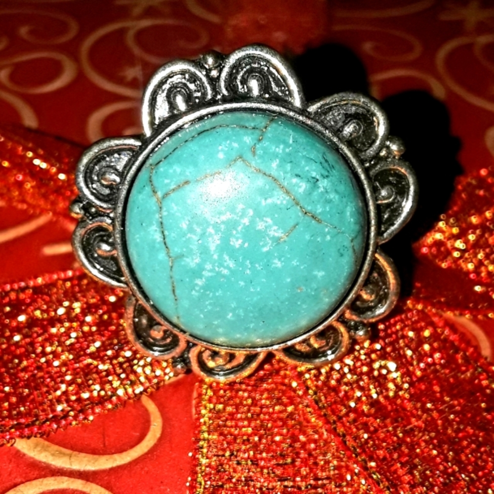 Turquoise adjustable ring